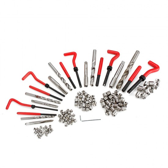 131PCS Thread Tapping Repair Tool M5X0.8X6.7mm, M6X1.0X10.8mm,M8X1.25X10.8mm, M10X1.5X13.5mm, M12X1.75X16.3mm Hand Tap Drill Set Hand Tools 131PCS Thread Tapping Repair Tool M5X0.8X6.7mm, M6X1.0X10.8mm,M8X1.25X10.8mm, M10X1.5X13.5mm, M12X1.75X16.3mm Hand Tap Drill Set Hand Tools