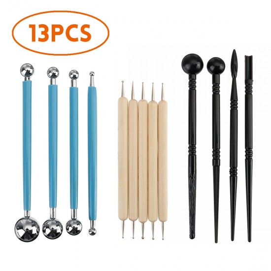 13Pcs/38Pcs/61Pcs Pottery Clay Sculpting Wax Carving Pottery Modeling Tool Set