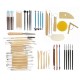 13Pcs/38Pcs/61Pcs Pottery Clay Sculpting Wax Carving Pottery Modeling Tool Set