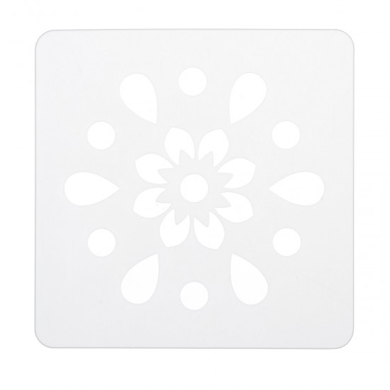 13x13cm 16Pcs White Plastic Mandala Paint Tray Openwork Painting Template