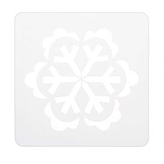 13x13cm 16Pcs White Plastic Mandala Paint Tray Openwork Painting Template