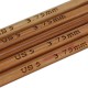 15 Sizes Bamboo Handle Carbonized Knitting Needle