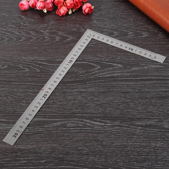 150 x 300mm Metric Square Ruler Stainless Steel 90 Degree Angle Corner Ruler 150 x 300mm Metric Square Ruler Stainless Steel 90 Degree Angle Corner Ruler