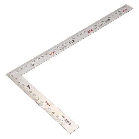 150 x 300mm Metric Square Ruler Stainless Steel 90 Degree Angle Corner Ruler 150 x 300mm Metric Square Ruler Stainless Steel 90 Degree Angle Corner Ruler