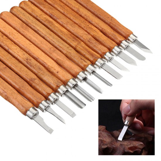 15Pcs Carbon Steel Wood Carving Tools Kit Wood Carving Chisel Set for DIY Woodworking Graver