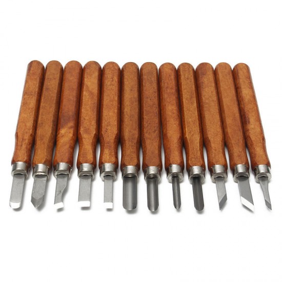 15Pcs Woodcut DIY Engrave Hand Wood Carving Tool Chisel Wood Working Graver