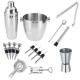 16Pcs Cocktail Shaker Bar Set Stainless Steel Drink Mixer Bartender Tool Kit