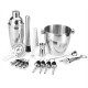 16Pcs Cocktail Shaker Bar Set Stainless Steel Drink Mixer Bartender Tool Kit