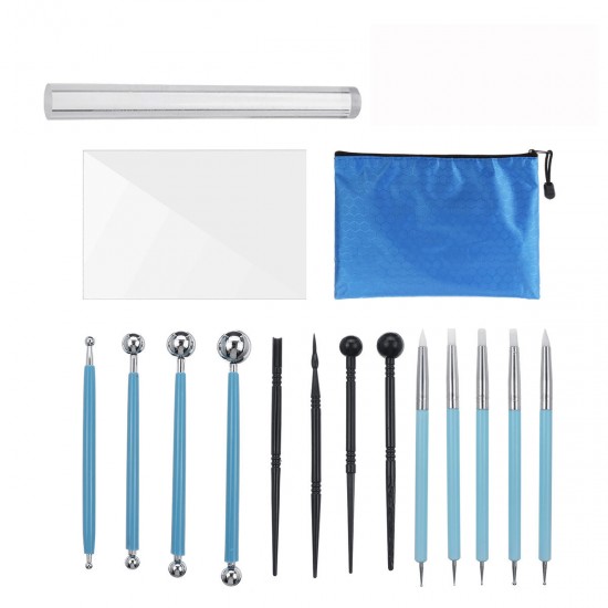 16Pcs DIY Dotting Tools Ball Styluses Rolled Rob Panel Kit For Mandala Painting