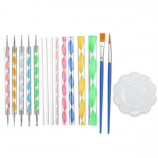 16Pcs Mandala Dotting Tools Set Rock Painting Kit Nail Art Pen Paint Stencil 16Pcs Mandala Dotting Tools Set Rock Painting Kit Nail Art Pen Paint Stencil