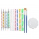 16Pcs Mandala Dotting Tools Set Rock Painting Kit Nail Art Pen Paint Stencil