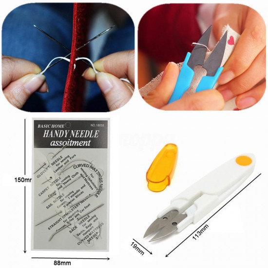 17pcs Leather Carft Hand Stitching Sewing Tool Set Kit Thread Awl Waxed Thimble 17pcs Leather Carft Hand Stitching Sewing Tool Set Kit Thread Awl Waxed Thimble