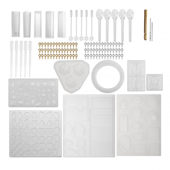 229Pcs DIY Handmade Resin Casting Molds Kit Making Jewelry Pendant Craft Tools 229Pcs DIY Handmade Resin Casting Molds Kit Making Jewelry Pendant Craft Tools