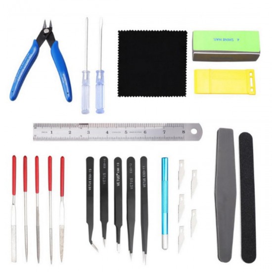 25Pcs Gundam Modeler Basic Tools Set Craft Hobby Car Building Model Grinding For GUNDAM