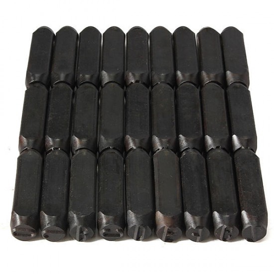 27pcs Letters Steel Punch Stamp Die Set Metal Tool 3/4/5/6/8/10/12.5mm