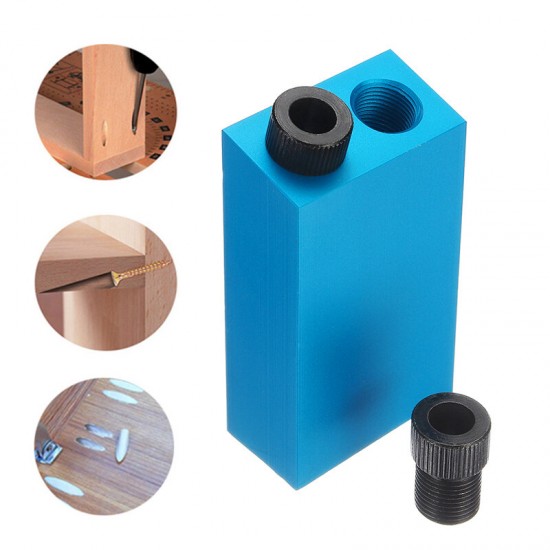 28PCS Woodworking Dowel Hole Locator 15° Angle Hand Drill Guide Positioner Puncher