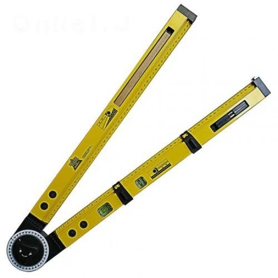 3-in-1 Aluminum Alloy Spirit Level Compass Protractor Measuring Tool