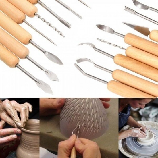 30Pcs Ceramics Clay Sculpture Tool Craft Sculpting Set Pottery Modeling Kit