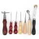 33Pcs Professional Leather Craft Working Tools Kit for Hand Sewing Punch Thread