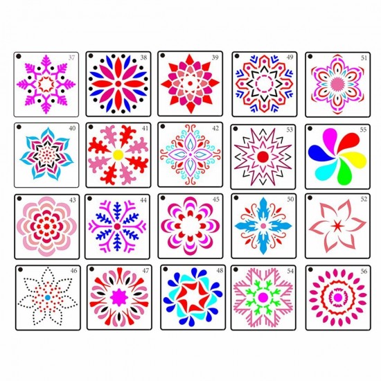 36/56Pcs Mandala Stencils Home Decoration Drawing Painting Template Rocks Wood 36/56Pcs Mandala Stencils Home Decoration Drawing Painting Template Rocks Wood