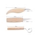 3Pcs Spoon Wood Carving Whittling Chisel Woodworking Cutter DIY Hand Tool