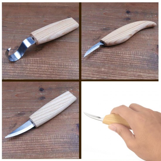 3Pcs Spoon Wood Carving Whittling Chisel Woodworking Cutter DIY Hand Tool