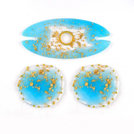 3Pcs/set Rack Tray Silicone Mold + Coaster Moulds Glass Goblet Holder Epoxy Resin Molds DIY Craft 3Pcs/set Rack Tray Silicone Mold + Coaster Moulds Glass Goblet Holder Epoxy Resin Molds DIY Craft
