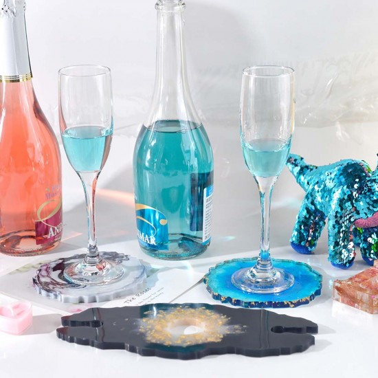 3Pcs/set Rack Tray Silicone Mold + Coaster Moulds Glass Goblet Holder Epoxy Resin Molds DIY Craft 3Pcs/set Rack Tray Silicone Mold + Coaster Moulds Glass Goblet Holder Epoxy Resin Molds DIY Craft