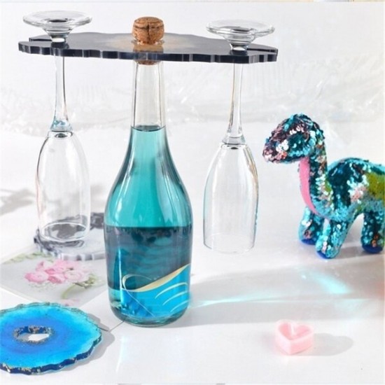 3Pcs/set Rack Tray Silicone Mold + Coaster Moulds Glass Goblet Holder Epoxy Resin Molds DIY Craft 3Pcs/set Rack Tray Silicone Mold + Coaster Moulds Glass Goblet Holder Epoxy Resin Molds DIY Craft