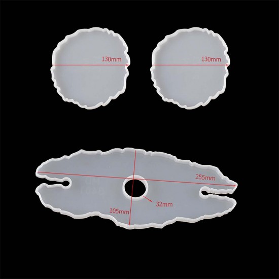 3Pcs/set Rack Tray Silicone Mold + Coaster Moulds Glass Goblet Holder Epoxy Resin Molds DIY Craft 3Pcs/set Rack Tray Silicone Mold + Coaster Moulds Glass Goblet Holder Epoxy Resin Molds DIY Craft