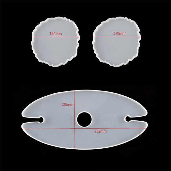 3Pcs/set Rack Tray Silicone Mold + Coaster Moulds Glass Goblet Holder Epoxy Resin Molds DIY Craft 3Pcs/set Rack Tray Silicone Mold + Coaster Moulds Glass Goblet Holder Epoxy Resin Molds DIY Craft