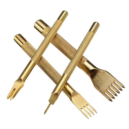 3mm Leather Craft Stitch Diamond Lacing Chisel Punch Tool Set 1/2/4/6 Prong 3mm Leather Craft Stitch Diamond Lacing Chisel Punch Tool Set 1/2/4/6 Prong