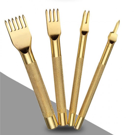 3mm Leather Craft Stitch Diamond Lacing Chisel Punch Tool Set 1/2/4/6 Prong 3mm Leather Craft Stitch Diamond Lacing Chisel Punch Tool Set 1/2/4/6 Prong