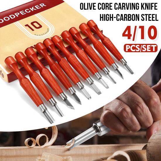 4/10pcs Birch Olive Carving Woodworking DIY Hand Engrave Chisel Woodcut Blade 4/10pcs Birch Olive Carving Woodworking DIY Hand Engrave Chisel Woodcut Blade