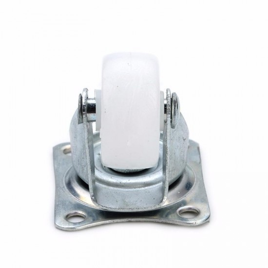 4Pcs 10KG Universal Swivel Casters 1inch Furniture Wheels Castor White PP Nylon Dual Roller Wheel for Platform Trolley Chair 4Pcs 10KG Universal Swivel Casters 1inch Furniture Wheels Castor White PP Nylon Dual Roller Wheel for Platform Trolley Chair