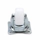 4Pcs 10KG Universal Swivel Casters 1inch Furniture Wheels Castor White PP Nylon Dual Roller Wheel for Platform Trolley Chair