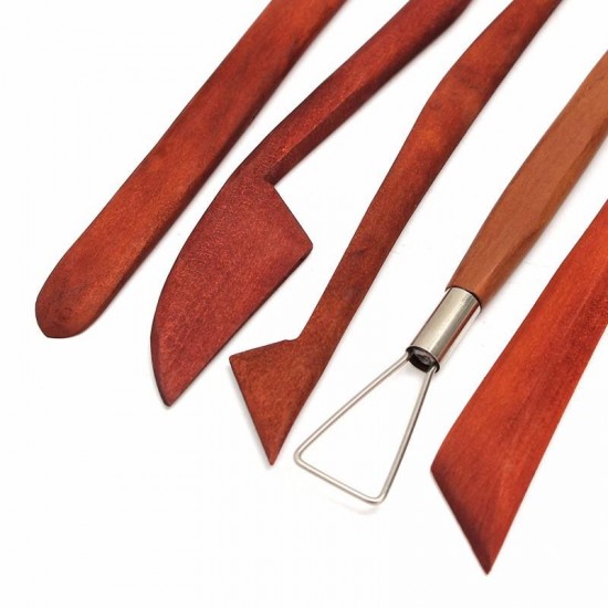 5 pcs Pottery Clay Wax Ceramics Modeling Sculpture wood carving Tools Set