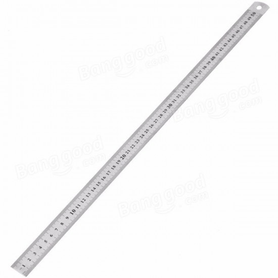 50CM Stainless Steel Double Side Scale Straight Ruler Measure Tool 50CM Stainless Steel Double Side Scale Straight Ruler Measure Tool