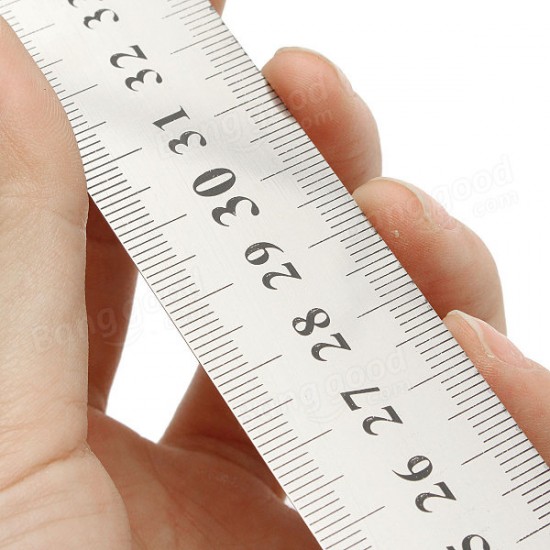 50CM Stainless Steel Double Side Scale Straight Ruler Measure Tool 50CM Stainless Steel Double Side Scale Straight Ruler Measure Tool