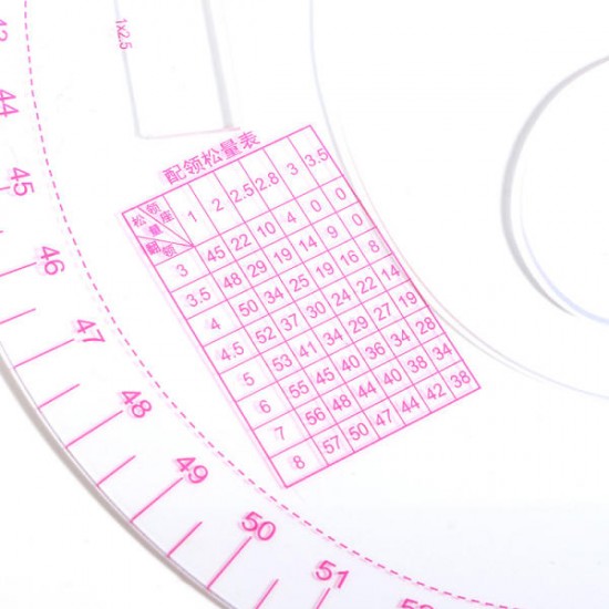 52cm Plastic Clothing Measuring Ruler Curve Ruler Metric Sewing Ruler For Dressmaking Tailor 52cm Plastic Clothing Measuring Ruler Curve Ruler Metric Sewing Ruler For Dressmaking Tailor