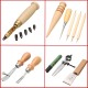 59 Pieces Leather Craft Tool Kit for Hand Sewing Stitching Stamping Set Saddle Making Tool