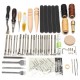 59Pcs Leather Craft Hand Tools Kit For Hand Stitching/Sewing Stamping Set