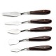 5Pcs Spatula Stainless Steel Mixing Scraper Set for Clay Pottery Cremics 5Pcs Spatula Stainless Steel Mixing Scraper Set for Clay Pottery Cremics