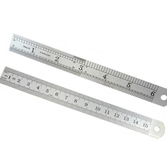 5pcs 15cm Double Side Stainless Steel Measuring Straight Ruler Metric Silver 5pcs 15cm Double Side Stainless Steel Measuring Straight Ruler Metric Silver