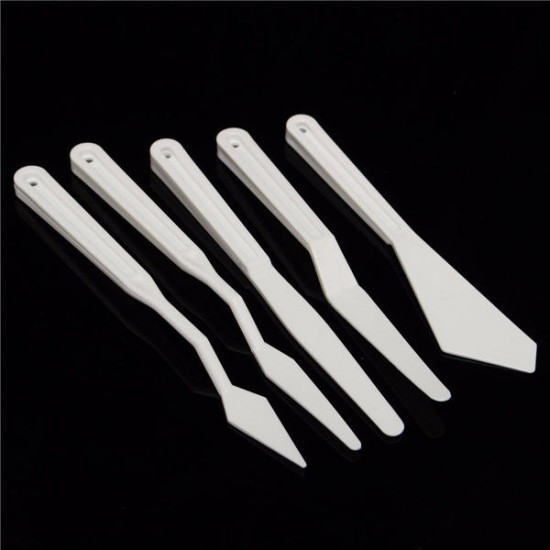 5pcs Plastic Draw Pottery Carving Tool Scrapers Set for Artists Painting Supplies