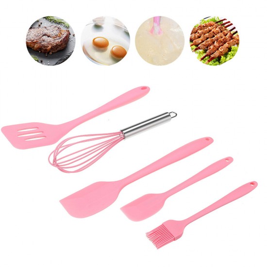 5pcs kitchen Utensil Set Silicone Cake Cream Spatula Mixing Scraper Baking Tool 5pcs kitchen Utensil Set Silicone Cake Cream Spatula Mixing Scraper Baking Tool
