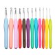 64pcs Crochet Hooks Kit Yarn Knitting Needles Sewing Tools Grip Set Folding Bag Toos Set