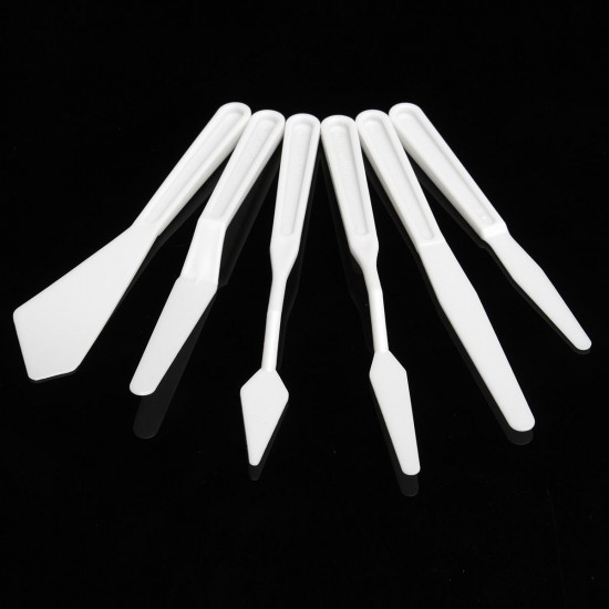 6Pcs Plastic Mixing Art Oil Painting Palette Knives Spatula Decorating Tool Set