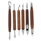 6pcs Assorted Polymer Clay Pottery Ceramics Sculpting Carving Tools Craft