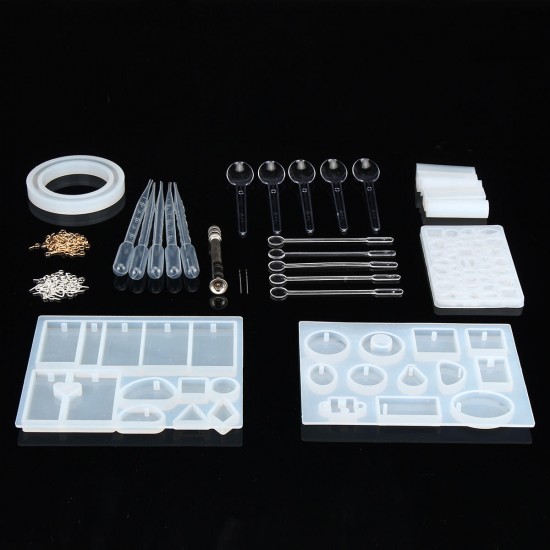 70pcs/Set DIY Craft Tools Kit Silicone Crystal Mold Making Jewelry Pendant Resin Casting 70pcs/Set DIY Craft Tools Kit Silicone Crystal Mold Making Jewelry Pendant Resin Casting